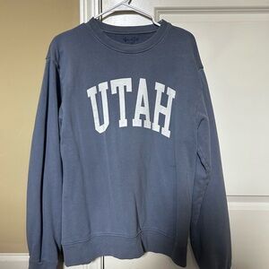 Brandy Melville Slate Blue 'UTAH' Crewneck Sweatshirt